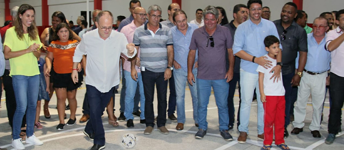 Belivaldo na inauguração do Ginásio de Esportes Manoel Barreto de Almeida - Foto: Marco Vieira/ASN