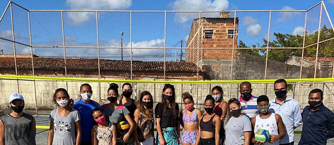 Escolas de Esporte do Santa Maria e do Santos Dumont ganharão cobertura nas quadras poliesportivas. Foto: Ascom/Seduc