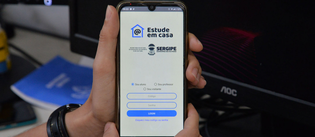 Secretaria de Estado da Educação lança aplicativo Estude em Casa para a comunidade escolar. Foto: Ascom/Seduc