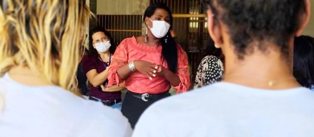 Ação na unidade prisional reafirma a importância da garantia da identidade de gênero das pessoas internas  /  Foto: Allana Molina