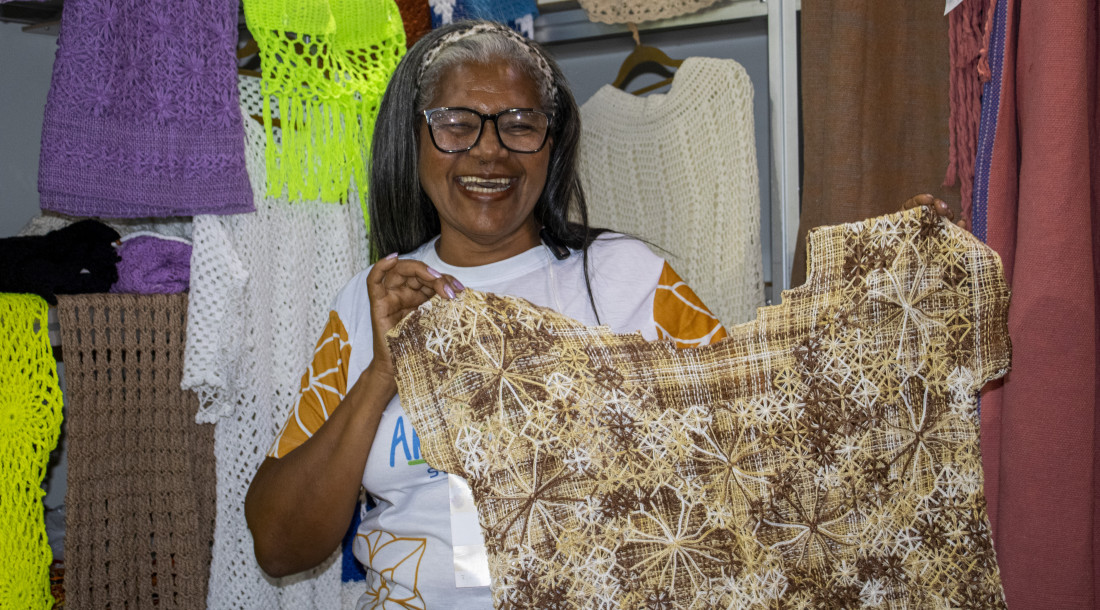 Josefa Lima, artesã da Barra dos Coqueiros / Fotos: Jhennifer Laruska