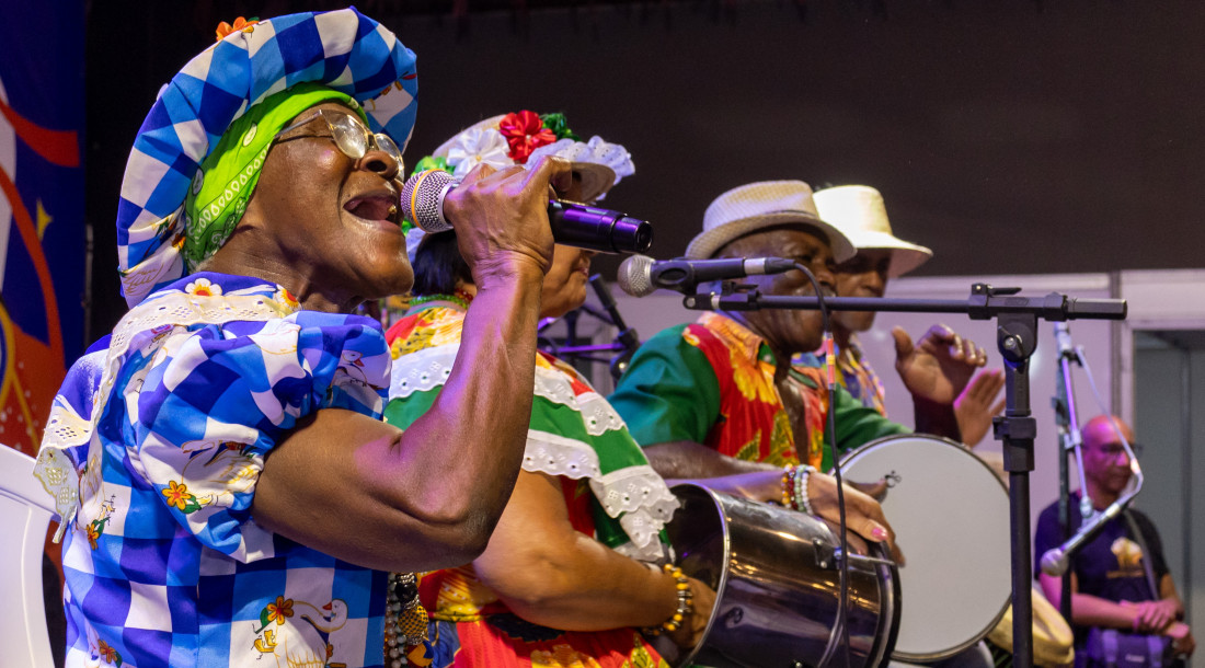 Apresentação do Samba de Pareia da Mussuca no Barracão do Arraiá do Povo / Foto: Isis Oliveira