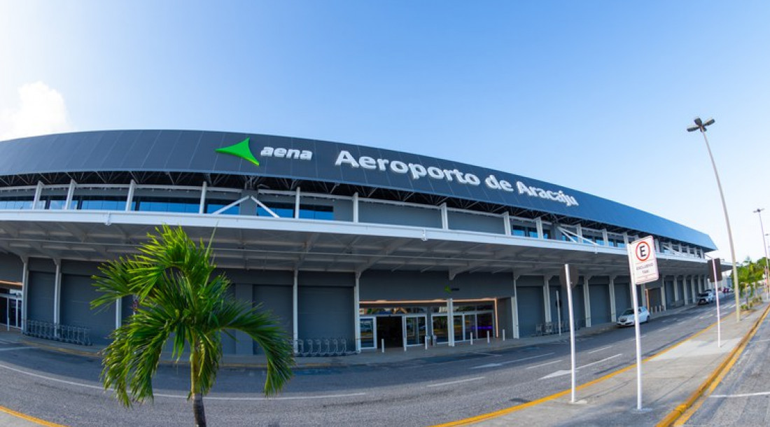 Aeroporto de Aracaju, agora renovado, recebeu mais de 124 mil passageiros durante o mês de julho // Foto: Eduardo Freire/AENA