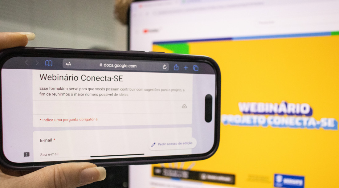 O cidadão também pode acessar o formulário do webinário e incluir suas contribuições para o Conecta-SE | Foto: Dayanne Carvalho