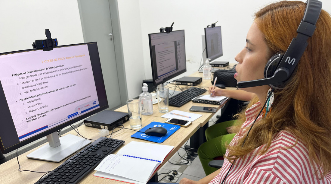 Encontro virtual reforça importância da notificação e prevenção de lesão autoprovocada / Foto: Nucom Funesa