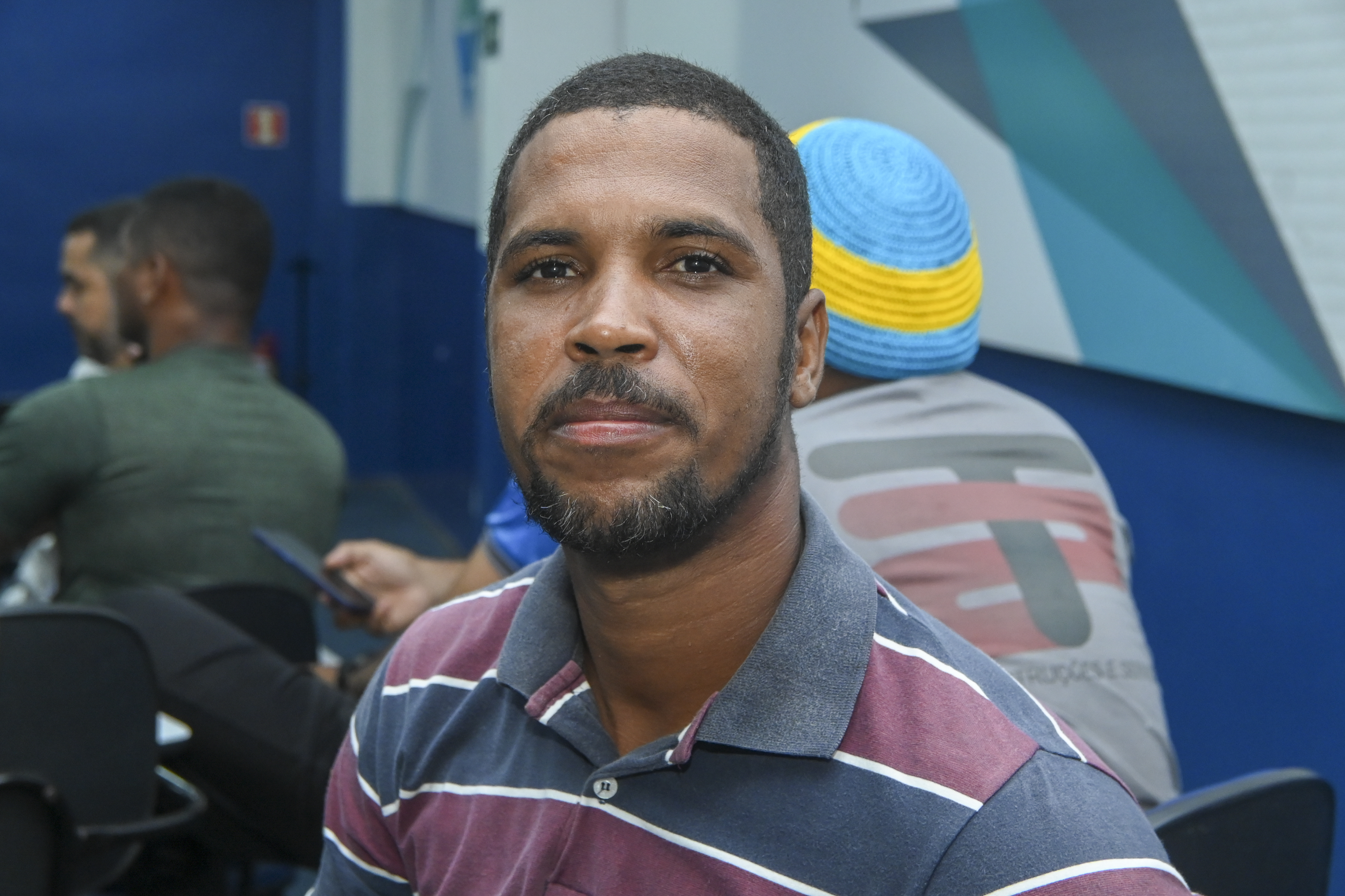 Marcos dos Santos Lima, ajudante de encanador há um ano e seis meses em uma empresa terceirizada que presta serviço à Deso, também participou das orientações //Foto: Erick O'Hara