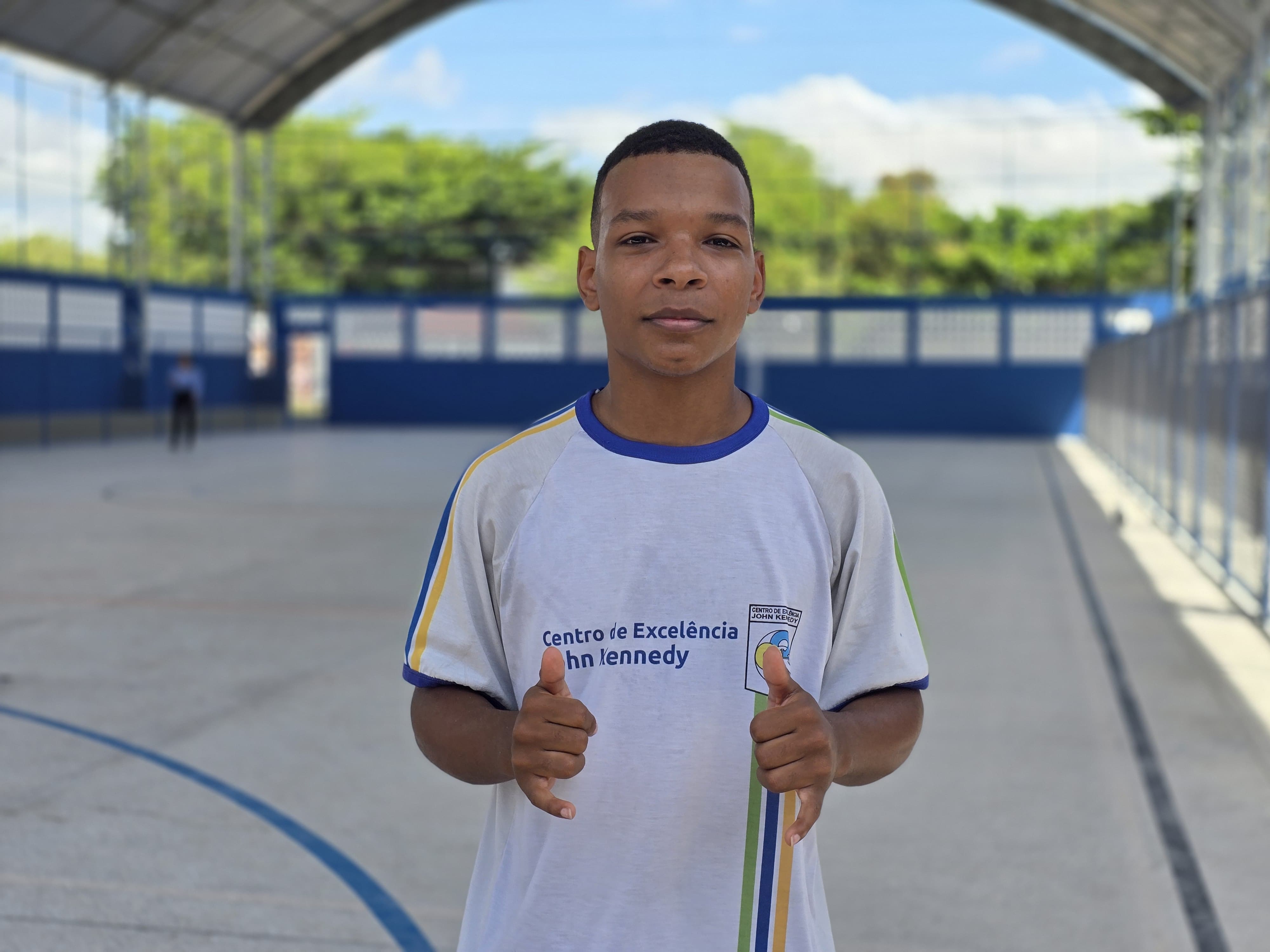 Aluno Kayky do Terceiro do Ensino Medio / Foto: Raylander Araujo