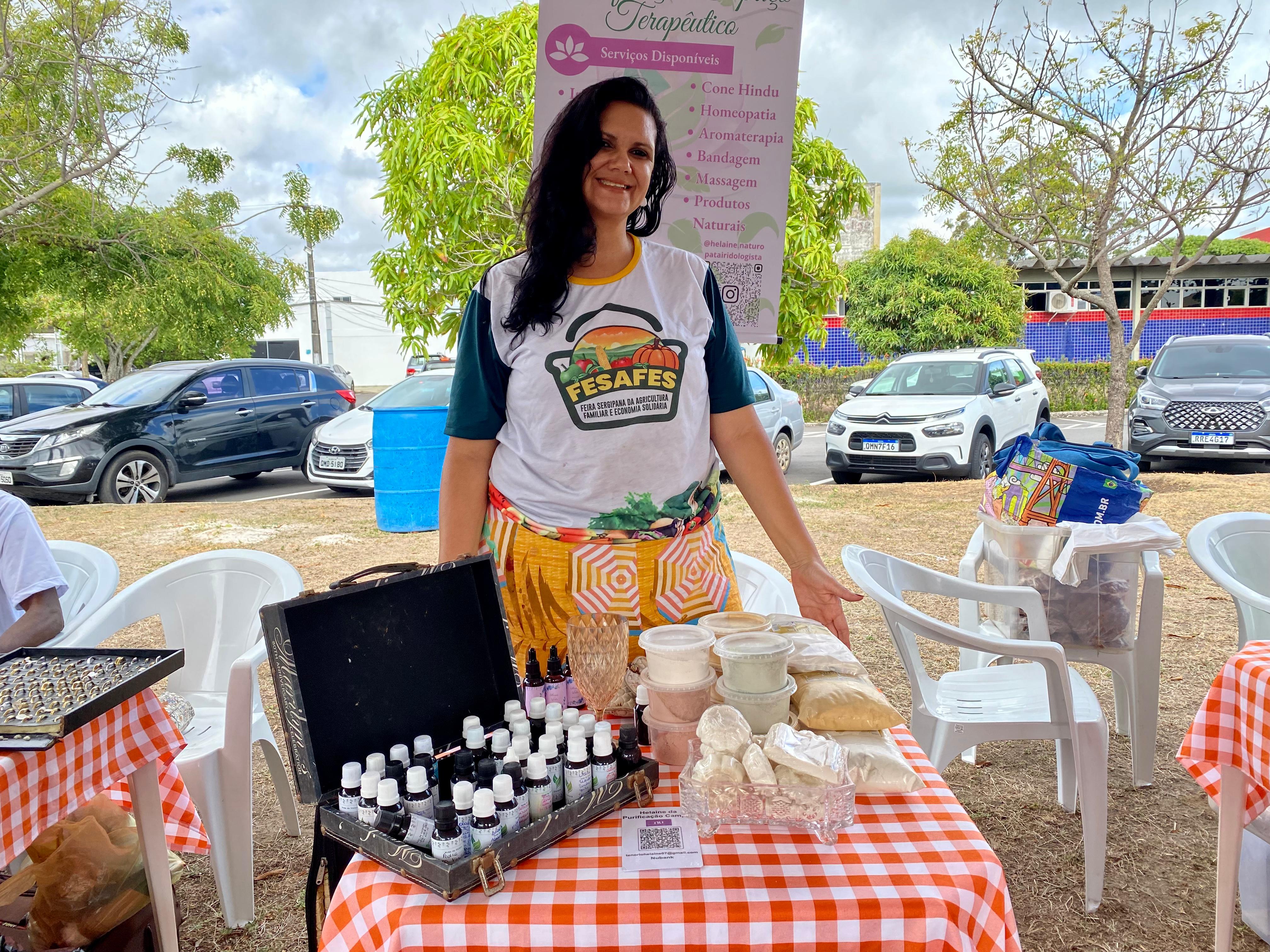 Comerciante de produtos naturais, Helaine Purificação / Foto: Ascom Sedetec