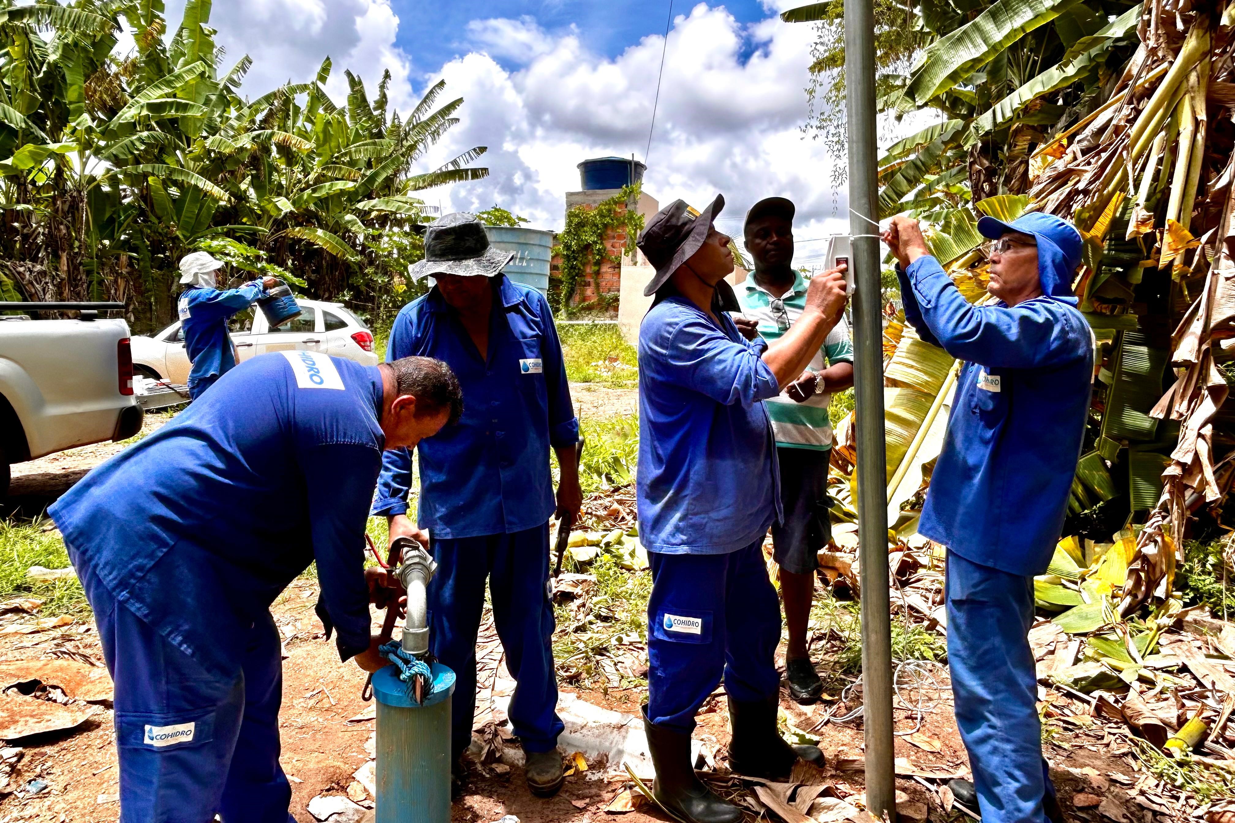 Equipe técnica da Coderse fez a instalação do poço para atender o Complexo de Evangelização Nossa Senhora Divina Pastora // Foto: Fernando Augusto