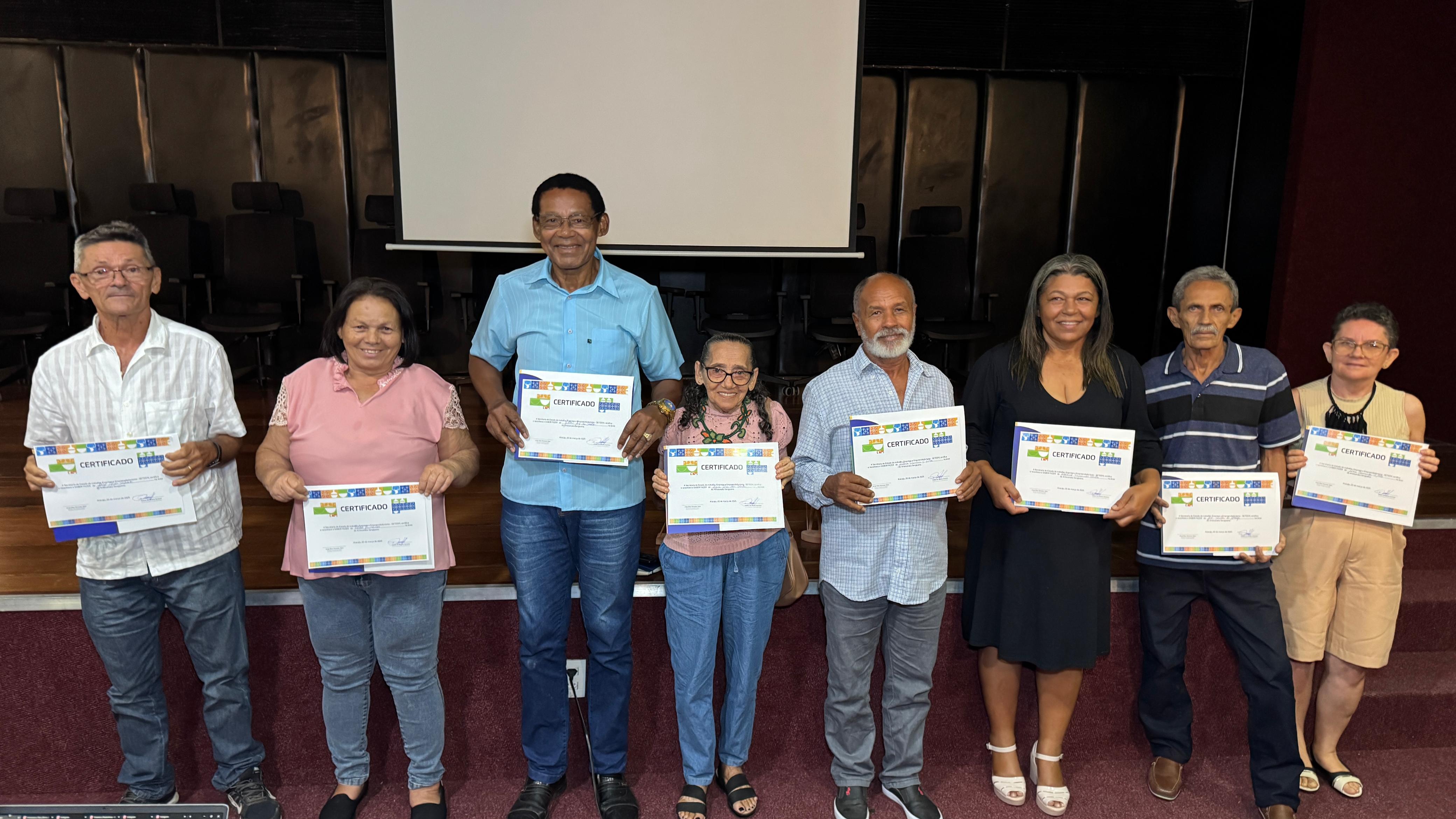 Mestres artesãos homenageados | Fotos: Seteem