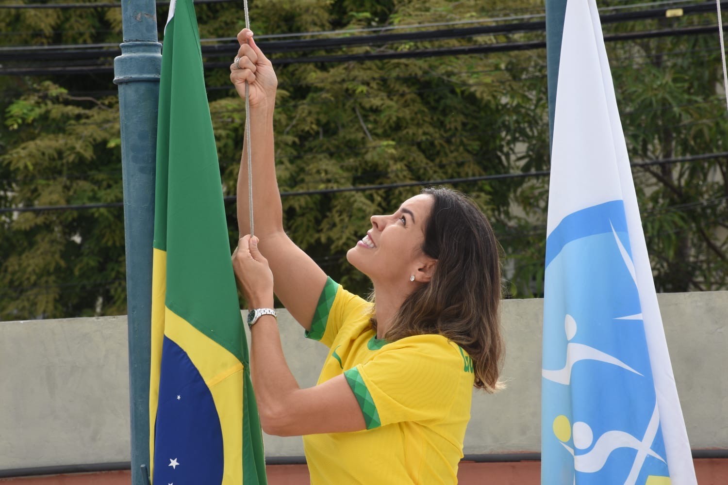Secretária Mariana Dantas foi homenageada durante o evento esportivo