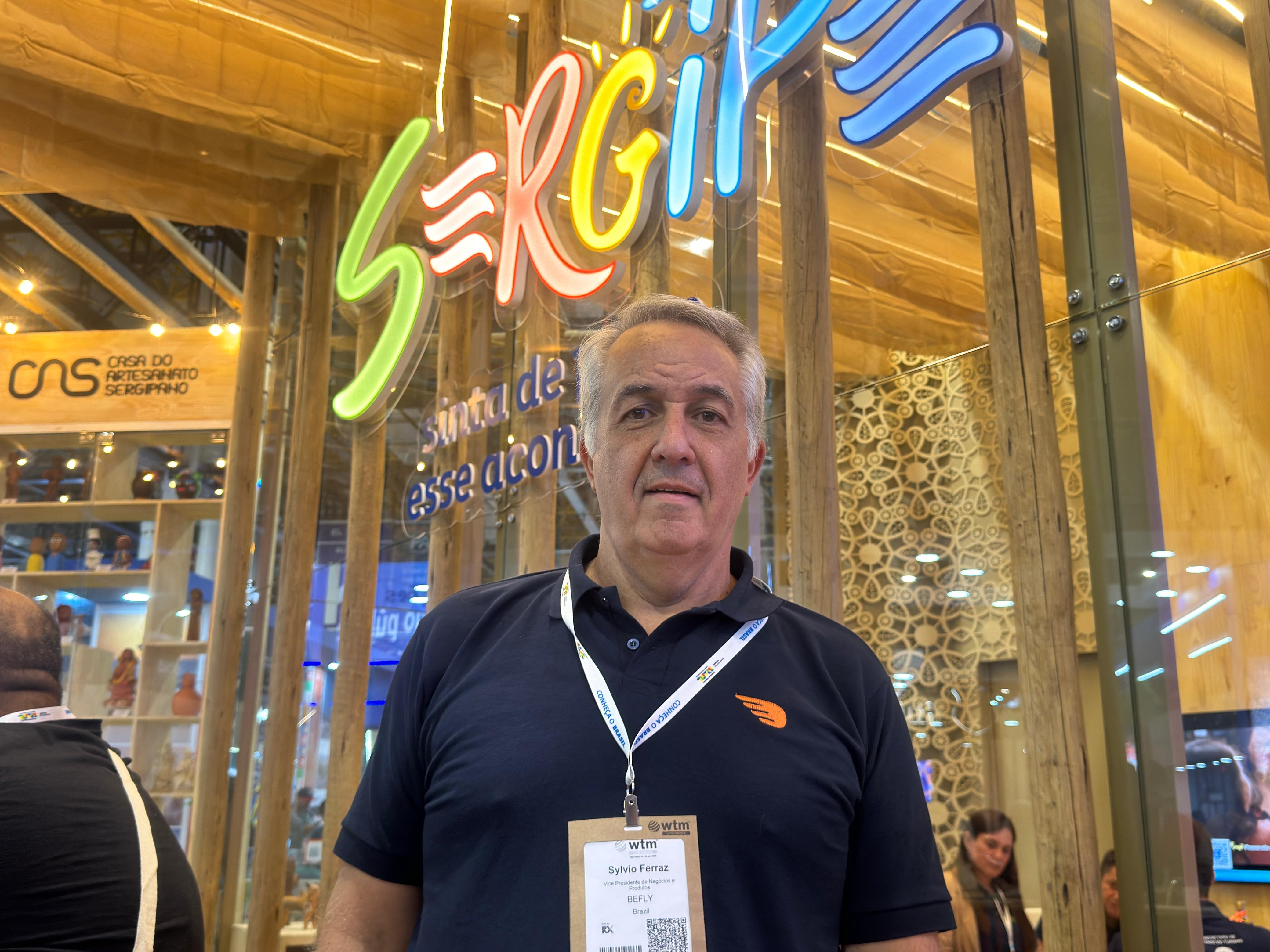 Sylvio Ferraz, da BeFly Operadora: “Acho que vamos trabalhar juntos para a divulgação da Qby Viagens [marca dedicada a agentes de viagens]” / Foto: Pietro Lobo/Setur
