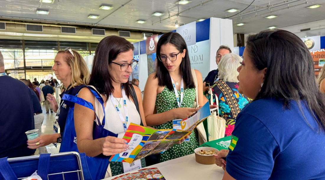 No estande de Sergipe, além da apresentação dos atrativos turísticos, foi realizada a divulgação dos festejos juninos / Foto: Eva Ramos/Setur