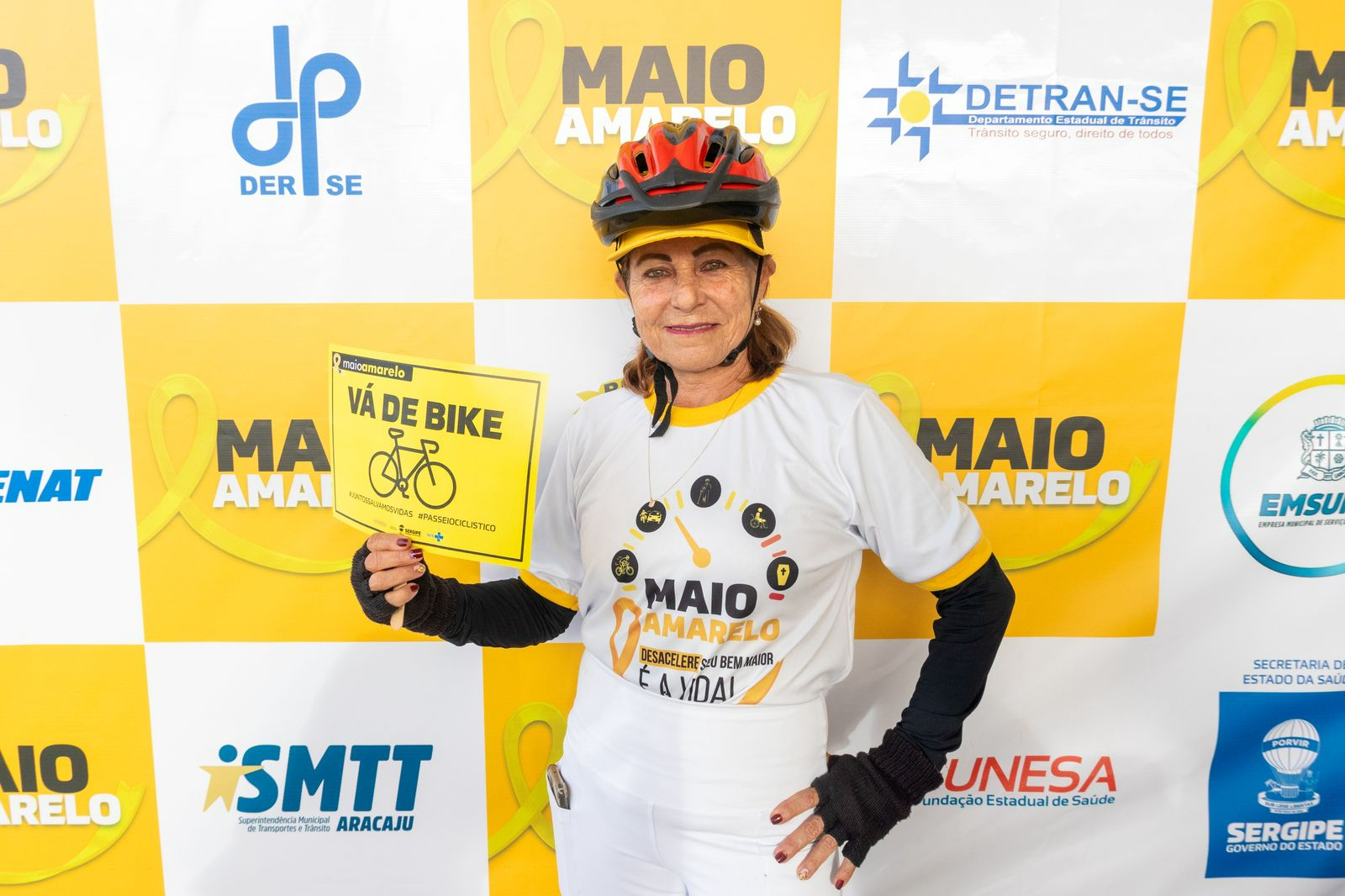 A ciclista Maria Selma participou do evento / Foto: Mário Sousa/SES