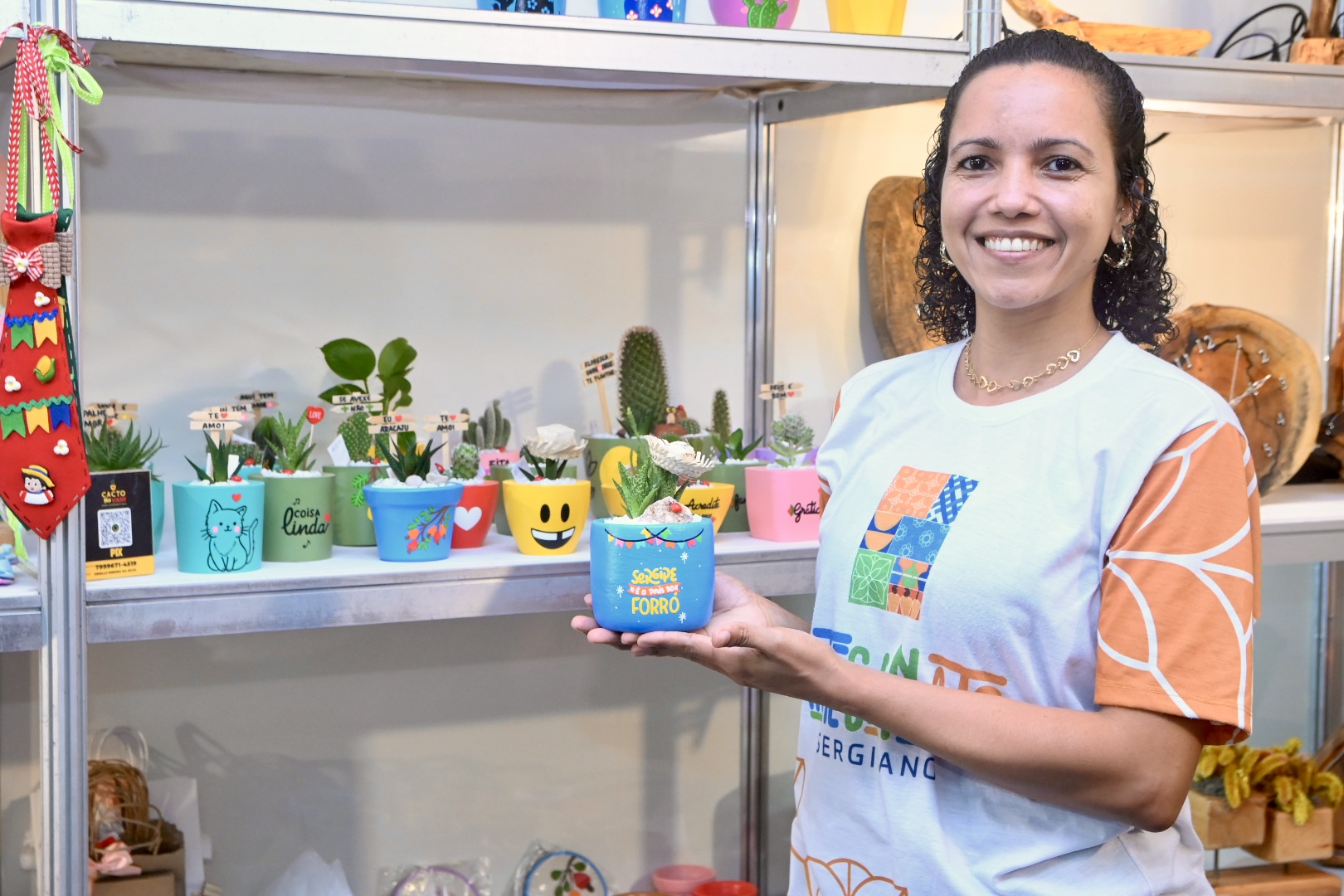 A artesã Driely Ribeiro destacou que a Vila do Forró oportunizou renda extra e valorização do trabalho / Foto: Erick O'Hara