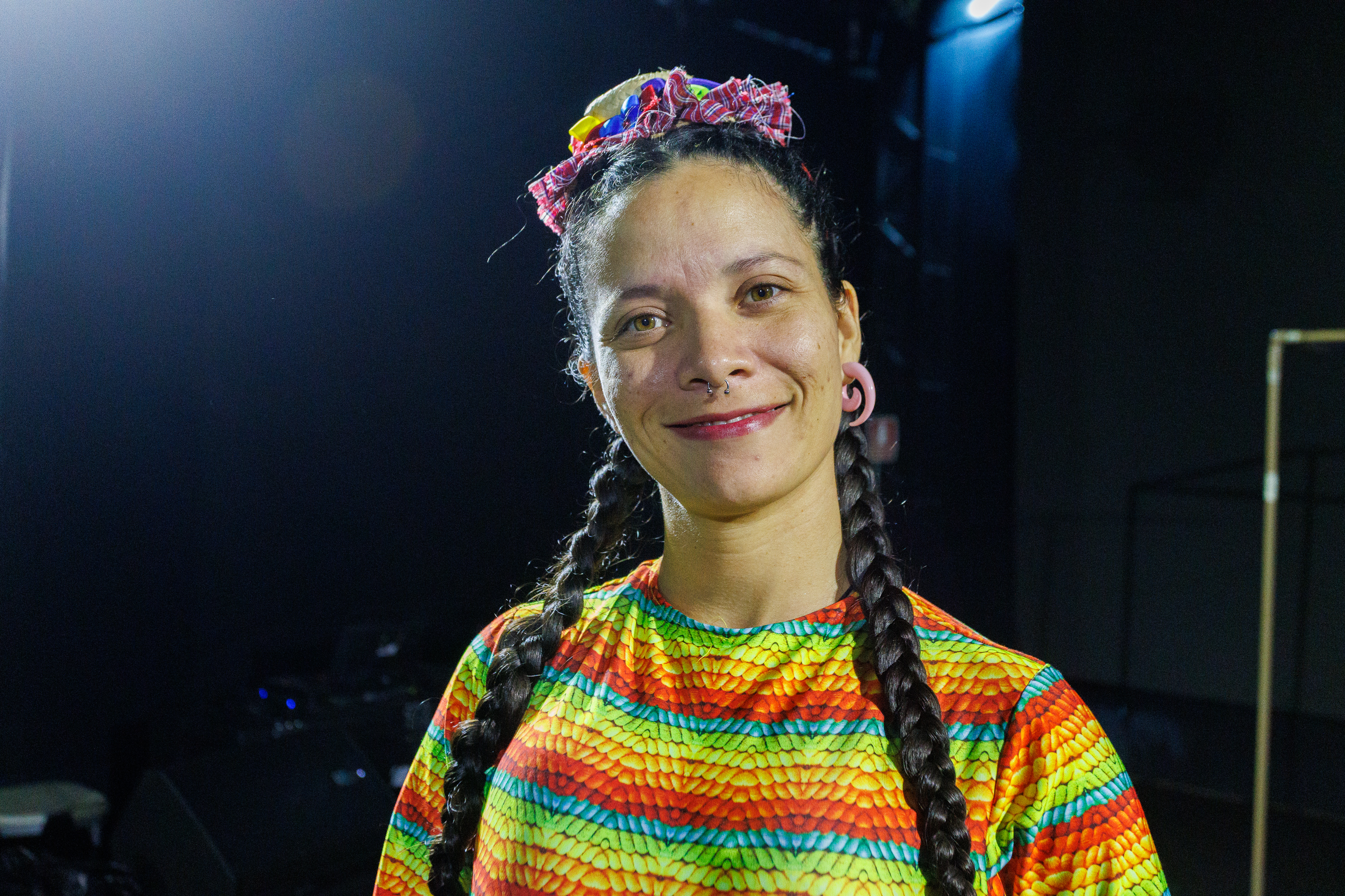 Luz Rivero, atriz da Companhia Circo Rueda