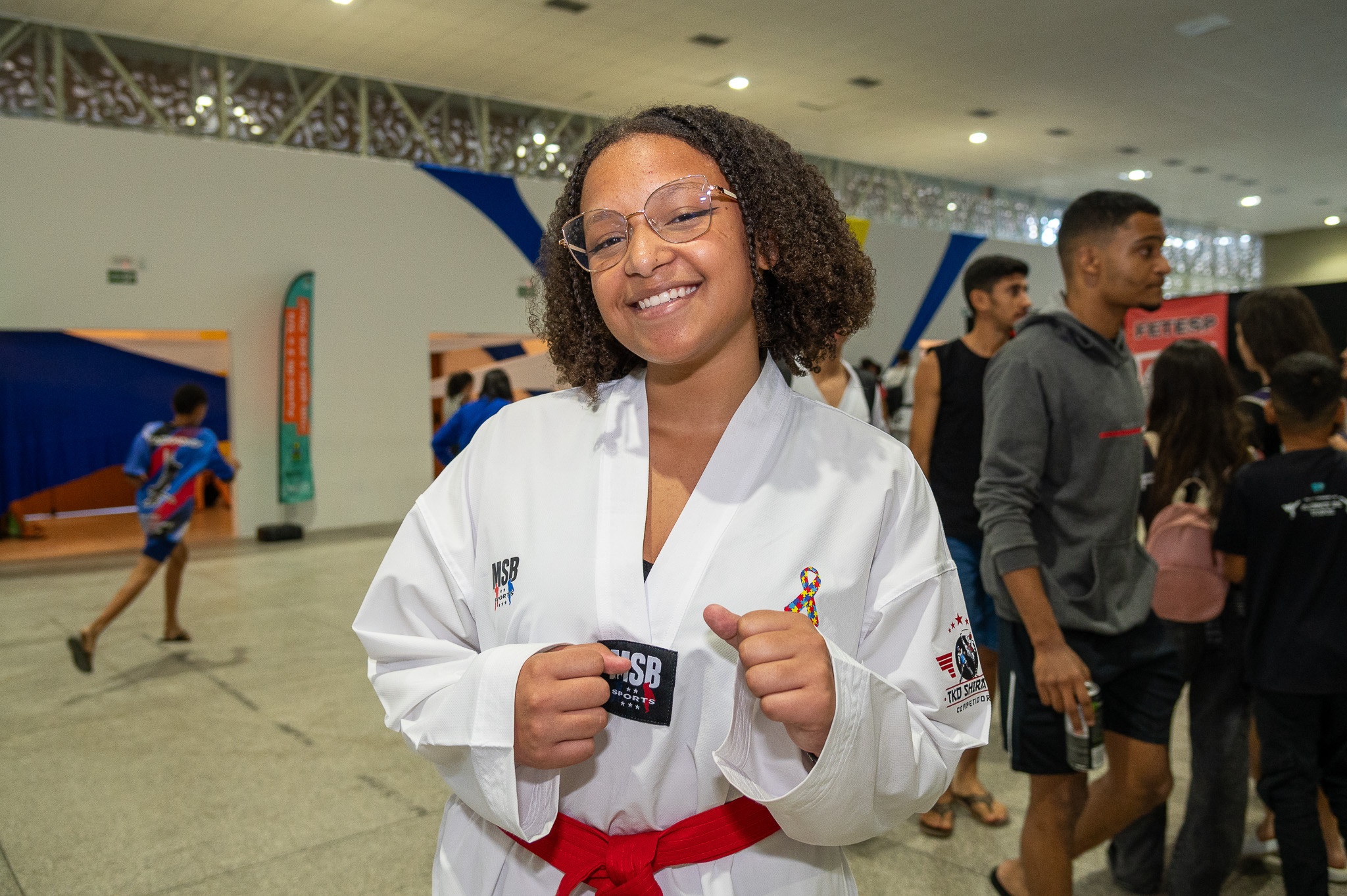 A mineira Luiza Emanuelly elogiou o evento, a estrutura e o atendimento do público / Foto: Thiago Santos