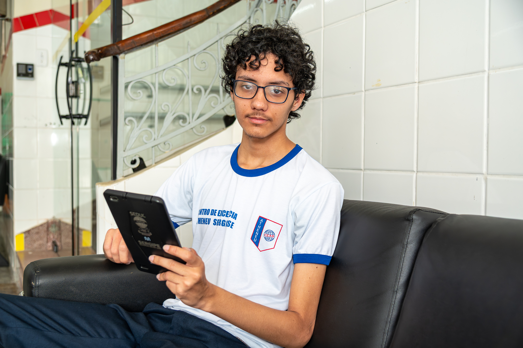 Aluno do Centro de Excelência Atheneu Sergipense Pietro Eduardo / Foto: Thiago Santos