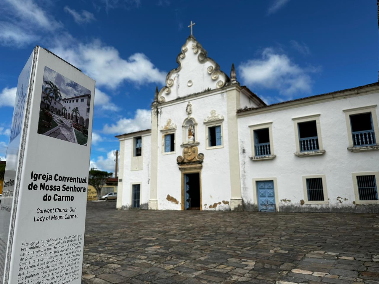 Igreja Conventual de Nossa Senhora do Carmo, um dos principais pontos históricos e turísticos em Sergipe, na cidade de São Cristóvão / Foto: Ascom Setur