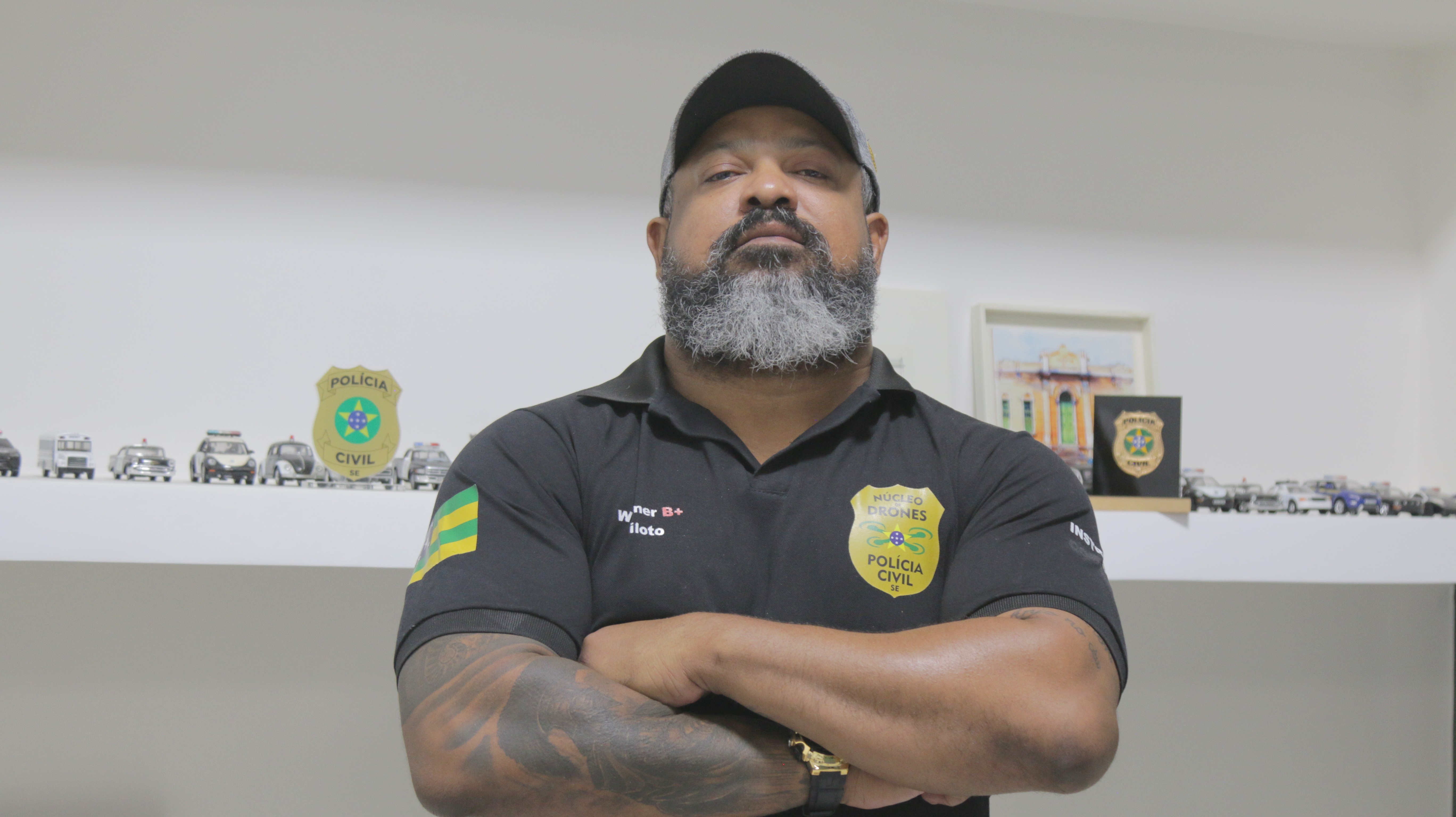 Piloto do Núcleo de Drones da Polícia Civil, Wagner Santos Menezes