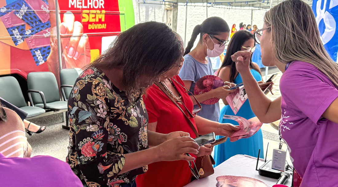 Durante a ação, a SPM ofereceu orientações sobre direitos e proteção das mulheres / Fotos: Ascom SPM