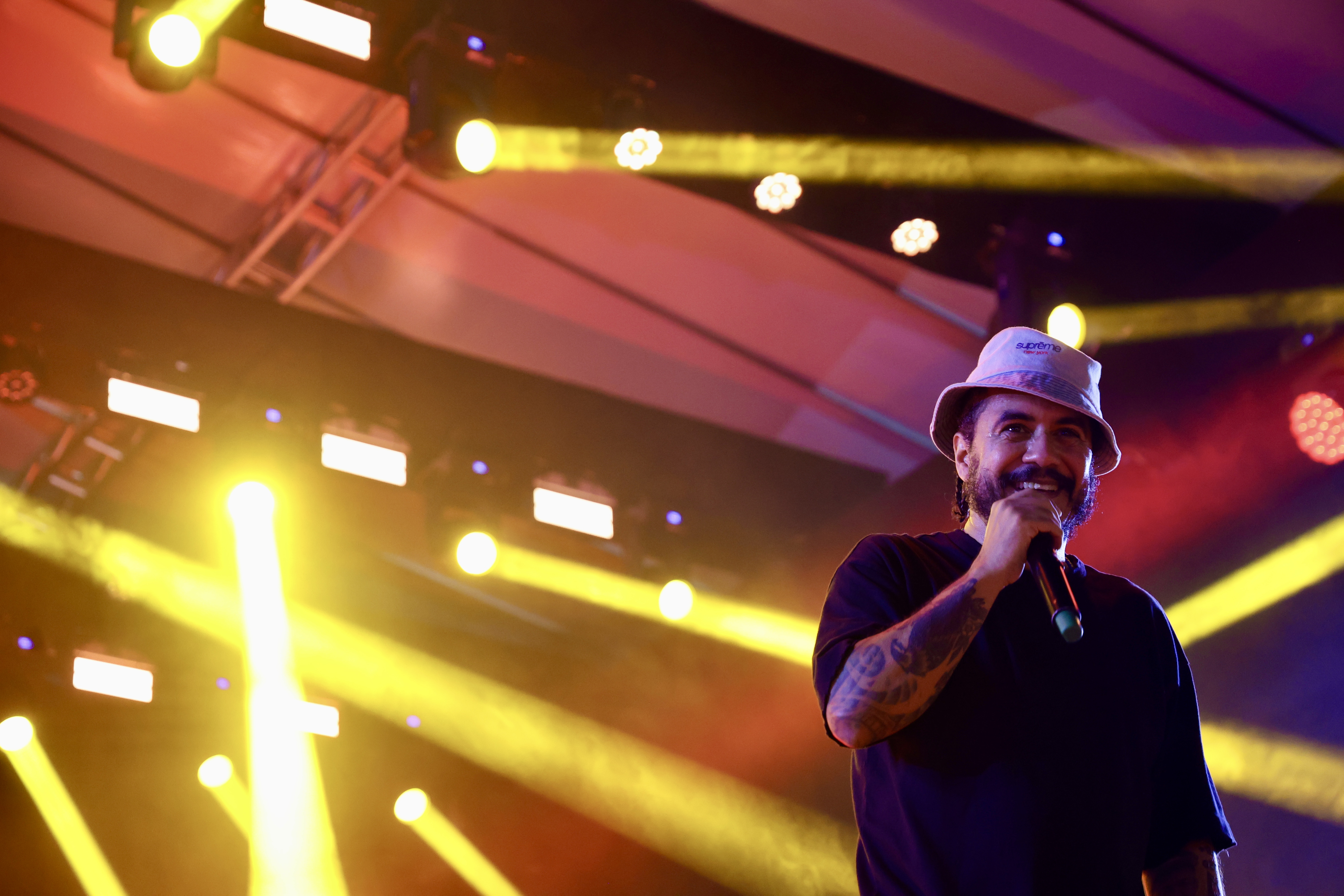 Marcelo D2 no palco João Bebe Água / Foto: Dani Santos