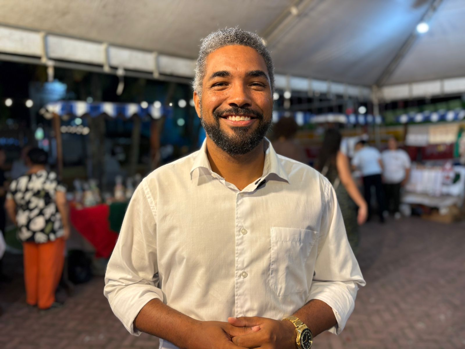 Para o secretário da Cultura de Estância, Paulo Ricardo, a chegada do projeto ao município reforçou a importância de ações culturais que aproximam a comunidade / Foto: Victoria Navarro