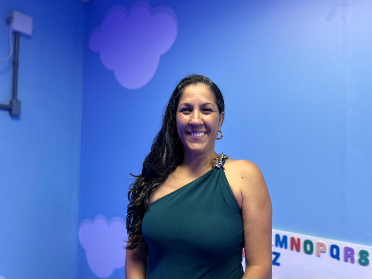 A secretária Lidiane Alves levou a filha Noemi, de apenas 2 anos, para aproveitar a área recreativa