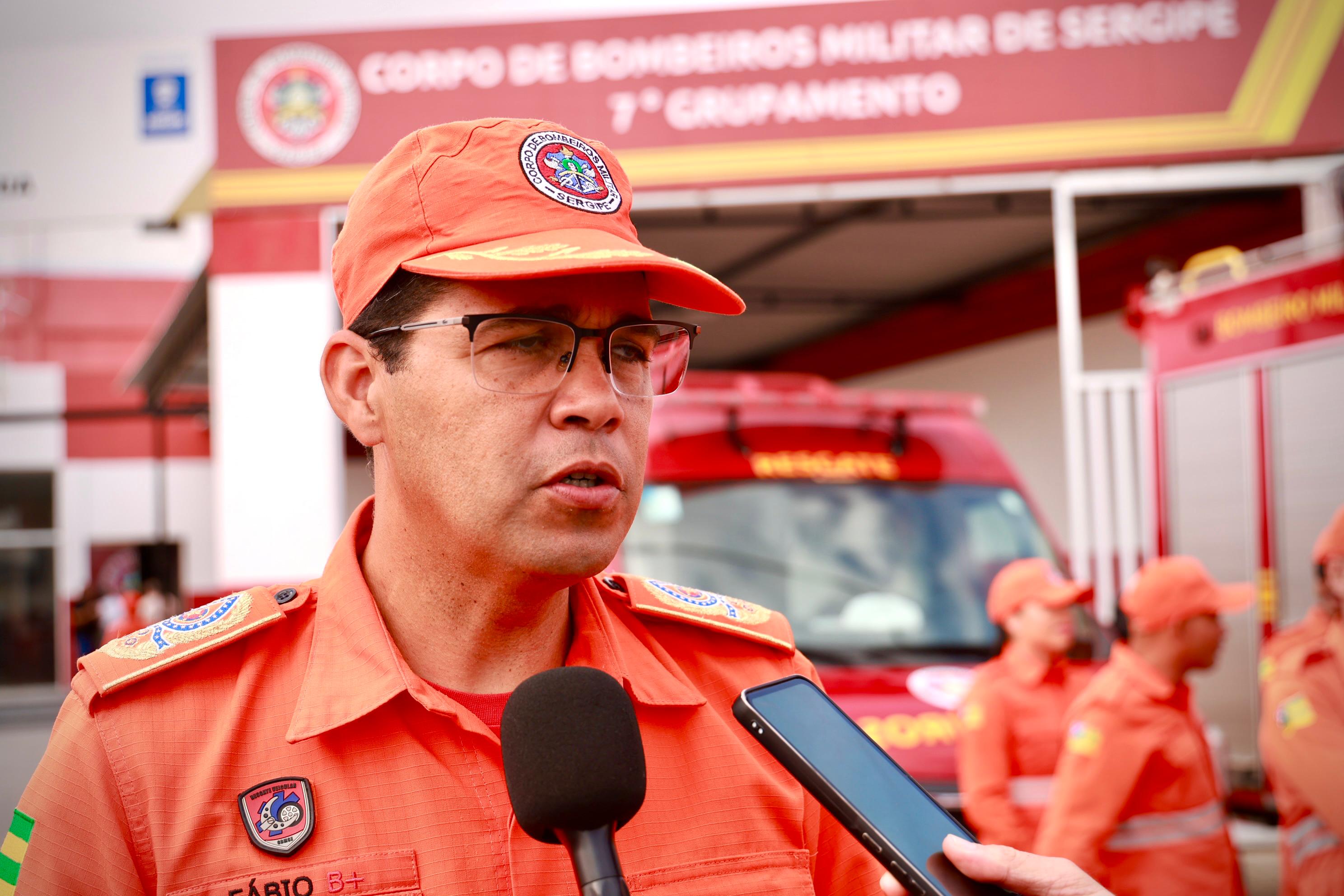 O comandante-geral do CBMSE, Fábio Cardoso, ressaltou que essa nova unidade vai possibilitar um melhor tempo de resposta às ocorrências nos municípios atendidos pela base de Nossa Senhora da Glória//Fotos: César de Oliveira