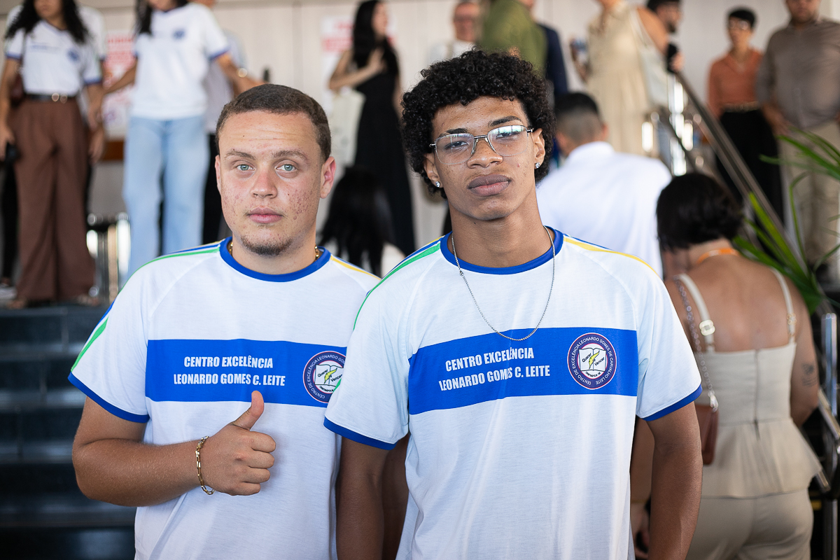 Alunos do curso de Atendimento Administrativo Joao Gabriel e Ruan Aparecido de Cristinápolis | Fotos: Seed