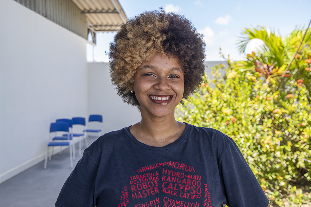 Aluna Eduarda Cristina Rodrigues Santos, do Centro de Excelência Leandro Maciel