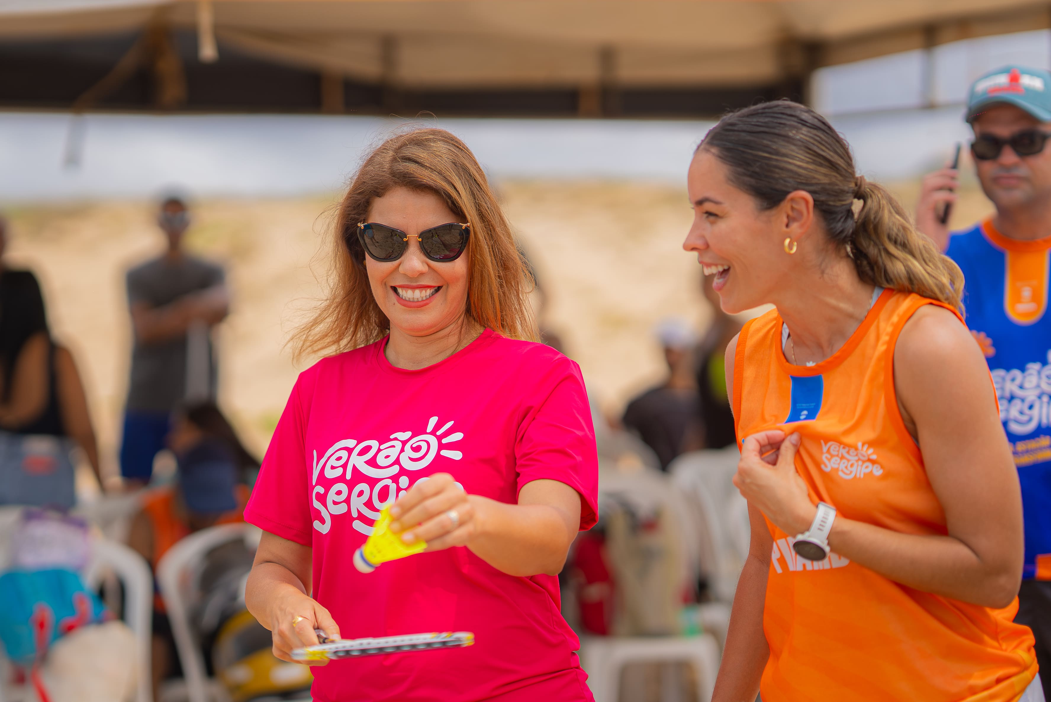 Secretária de Estado da Assistência Social e Cidadania, Érica Mitidieri, e secretária de Estado do Esporte e Lazer, Mariana Dantas
