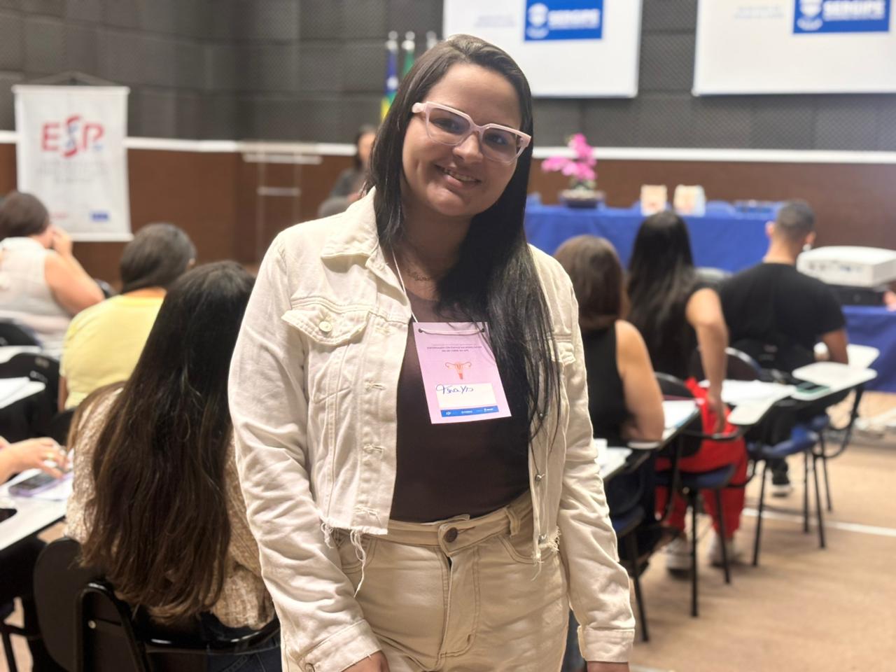 A enfermeira Thays Rodrigues, do município de Cedro de São João