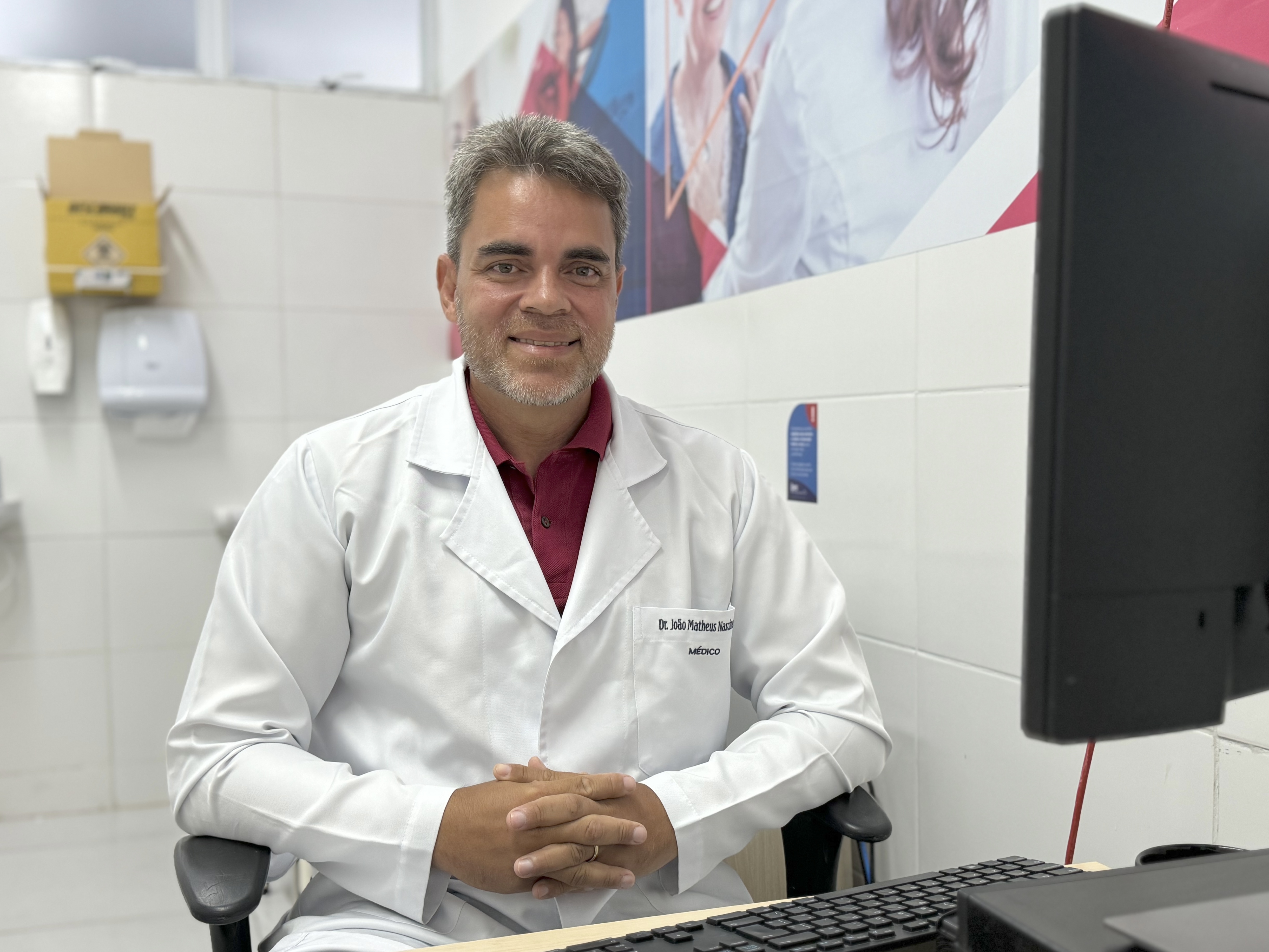João Matheus Nascimento, clínico geral da unidade do Ipesaúde em Dores // Fotos: Ascom Ipesaúde
