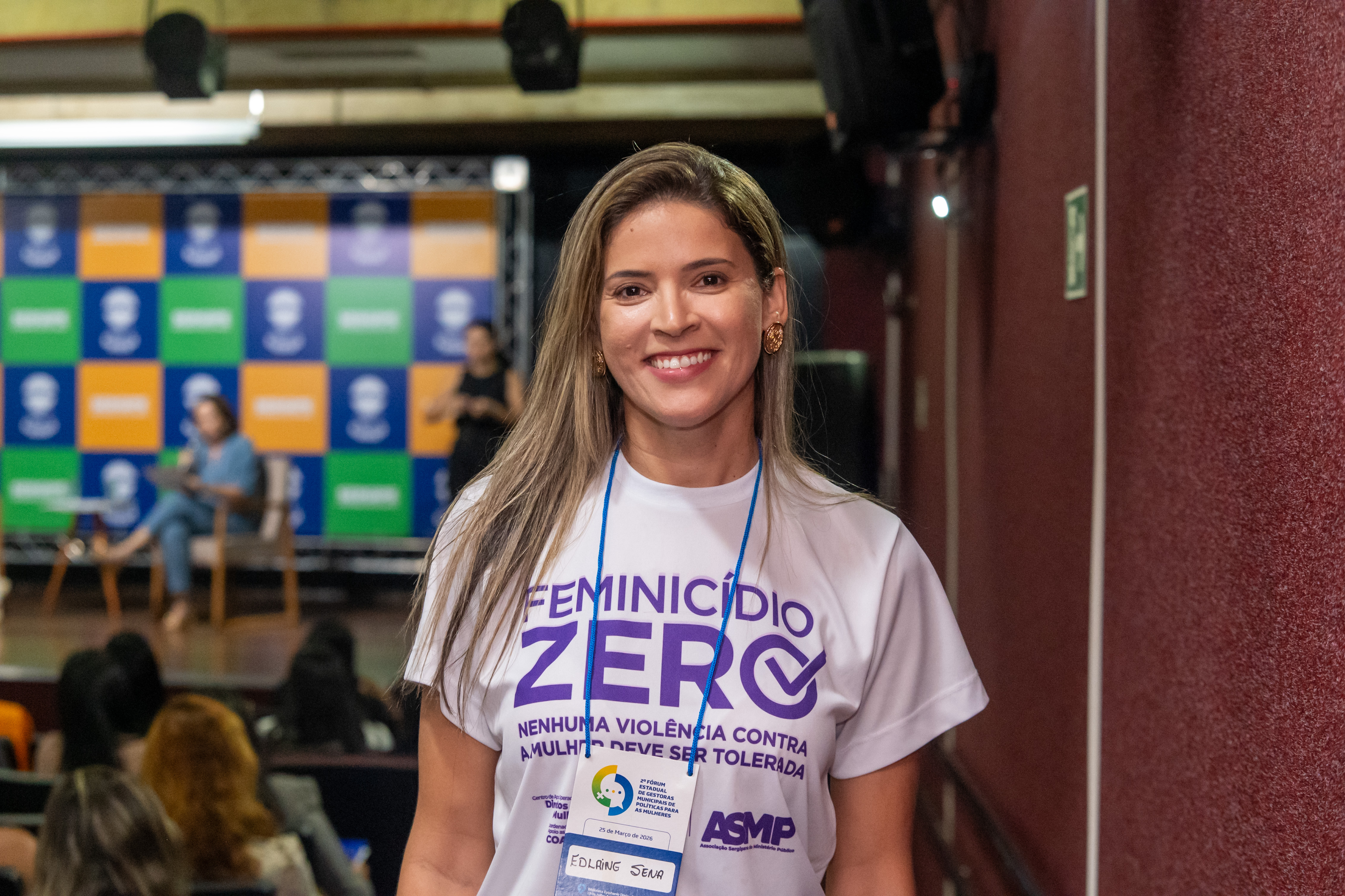 A presidente do Conselho Estadual dos Direitos da Mulher, Edlaine Sena, que destacou a necessidade de ampliar a estrutura das políticas públicas nos municípios