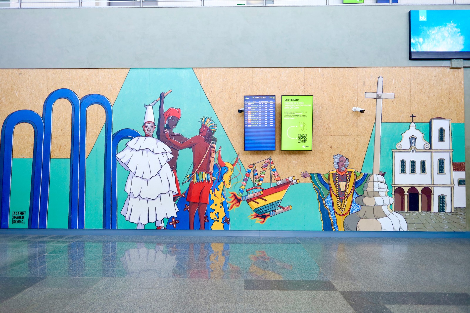 Espaço de acolhimento, aeroporto apresenta a identidade cultural do estado, agregando valor à imagem de Sergipe / Foto: Max Carlos/ Setur