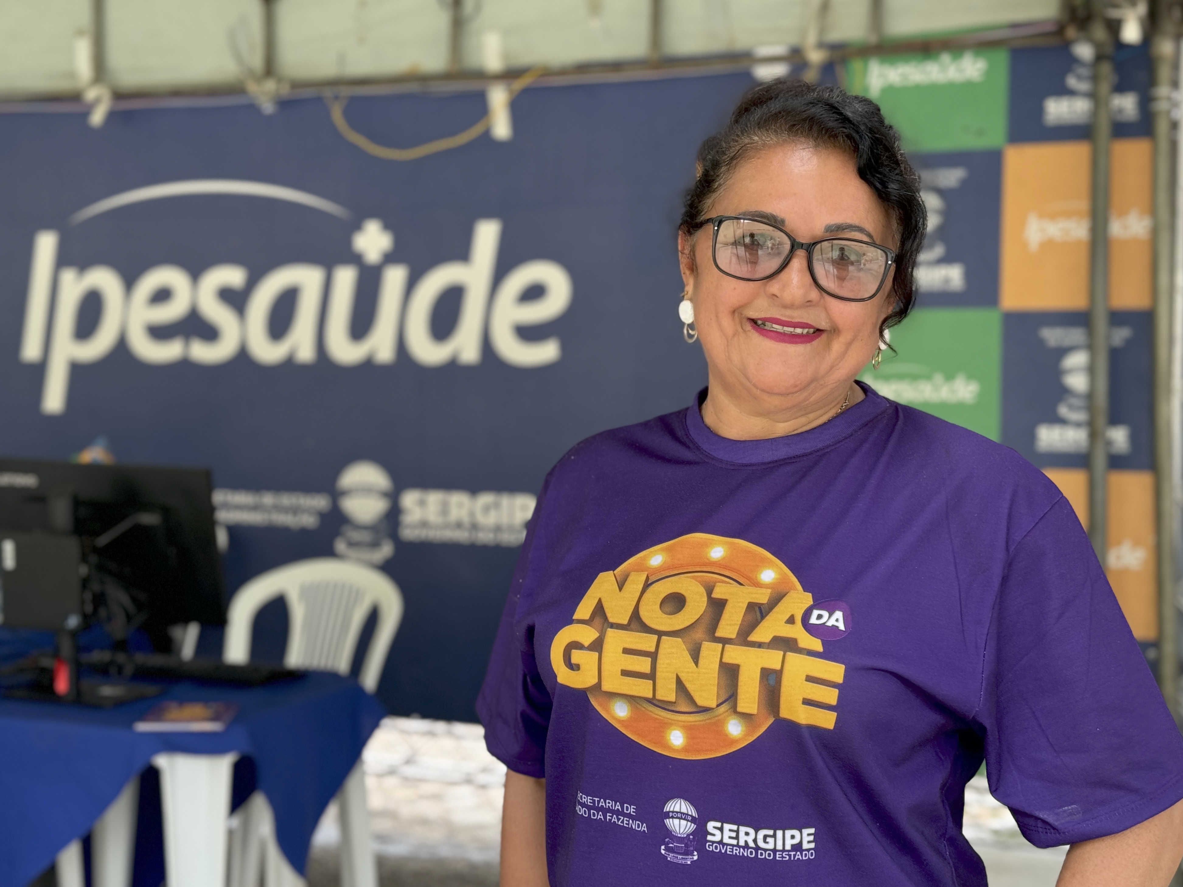 A oficial administrativo Graça Lima também buscou o estande do Ipesaúde