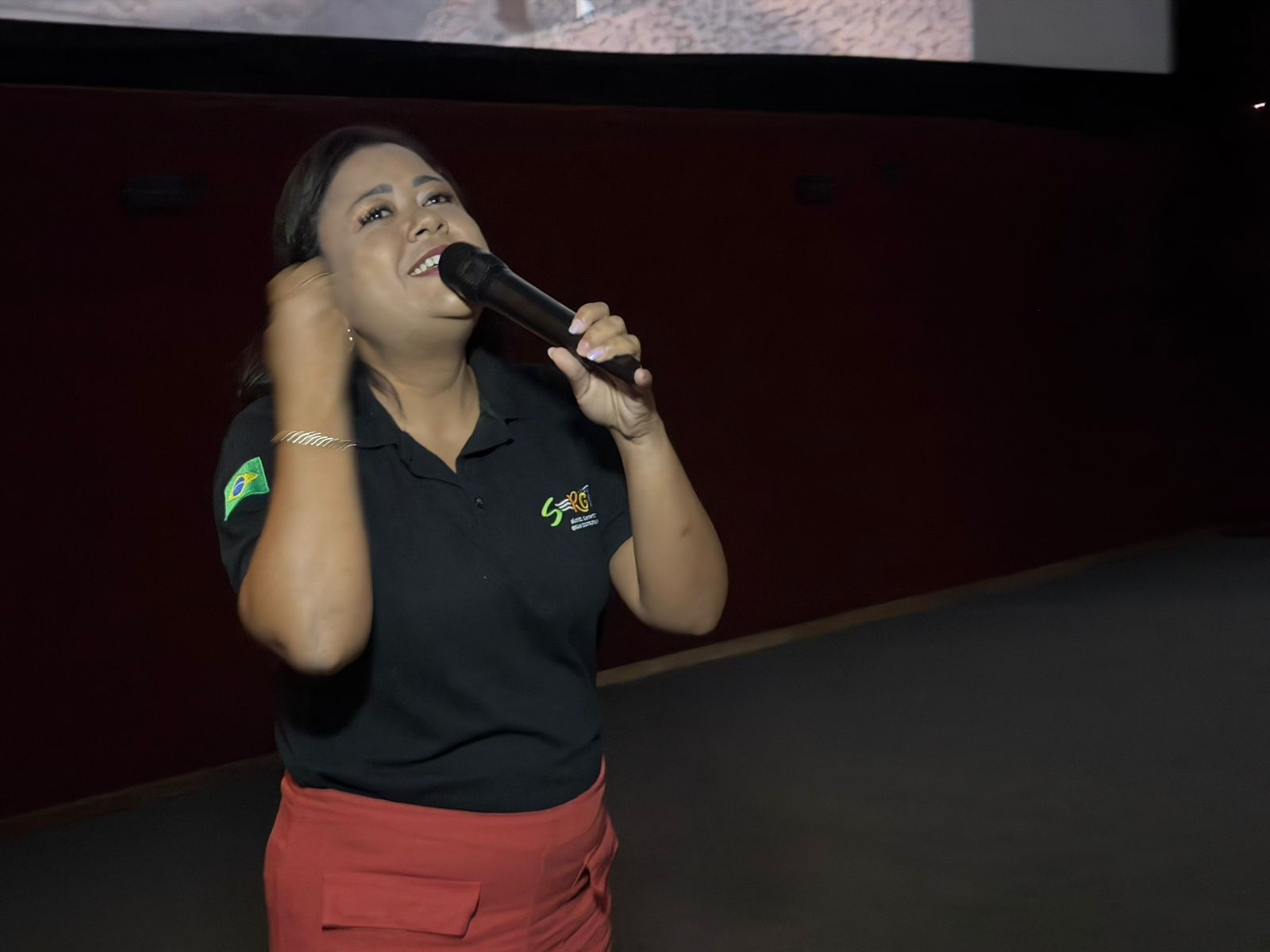 Na capacitação, a turismóloga Naime Melo mostrou o que Sergipe tem de melhor a oferece / Foto: Eva Ramos/Setur