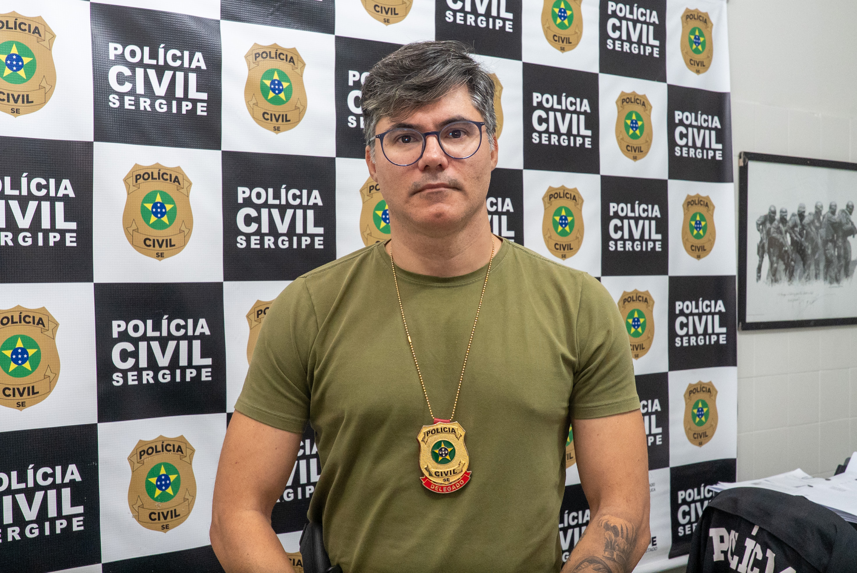 O delegado Hugo Leonardo Melo // Foto : Erick O'Hara