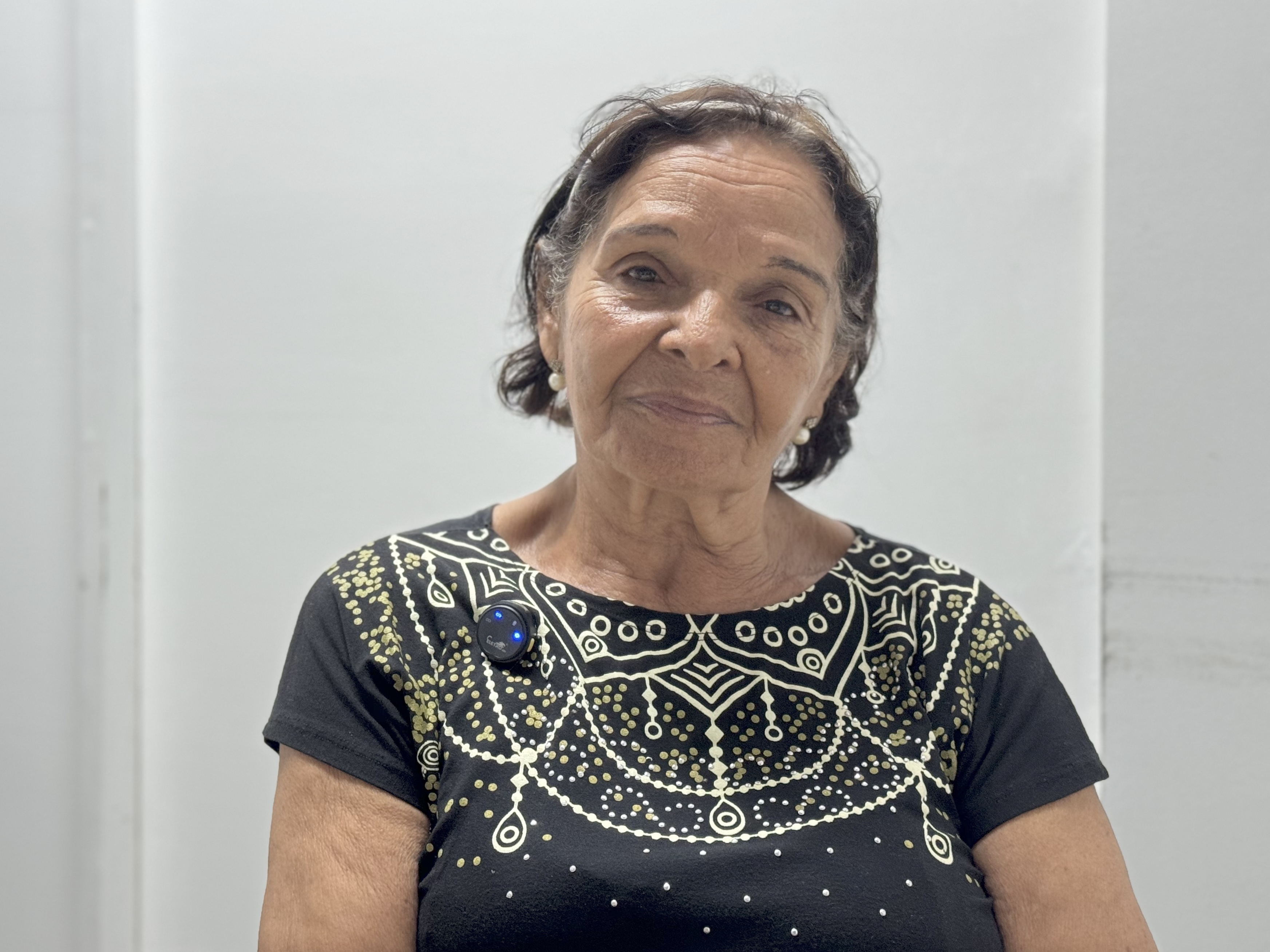 A aposentada Maria Marques dos Santos Oliveira