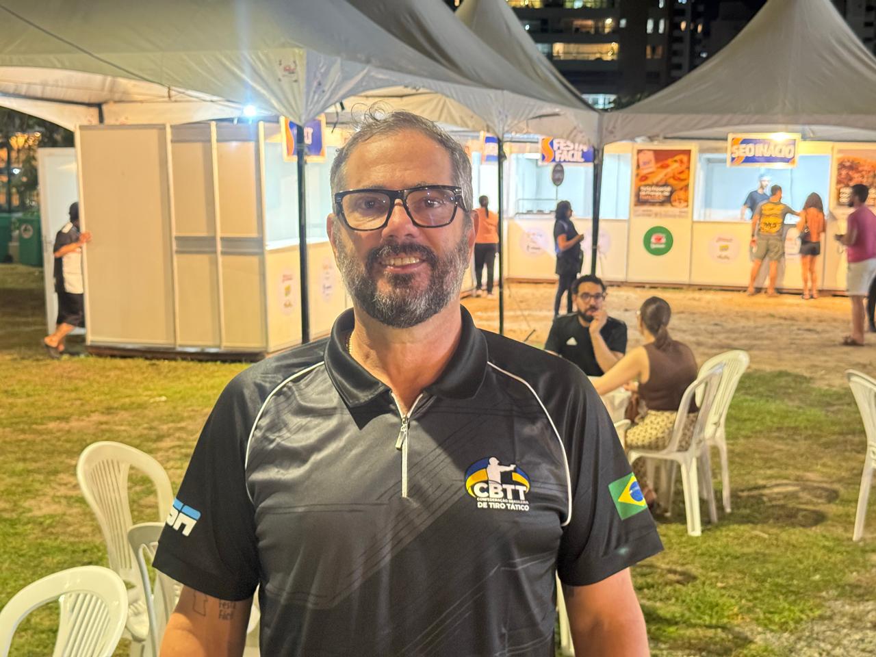 Participando pela quarta vez do Brasil Sabor, o empresário Marcos Garcia, da Festa Fácil, ressaltou o crescimento e a consolidação do festival gastronômico no Parque da Sementeira / Foto: Pietro Lobo/Setur