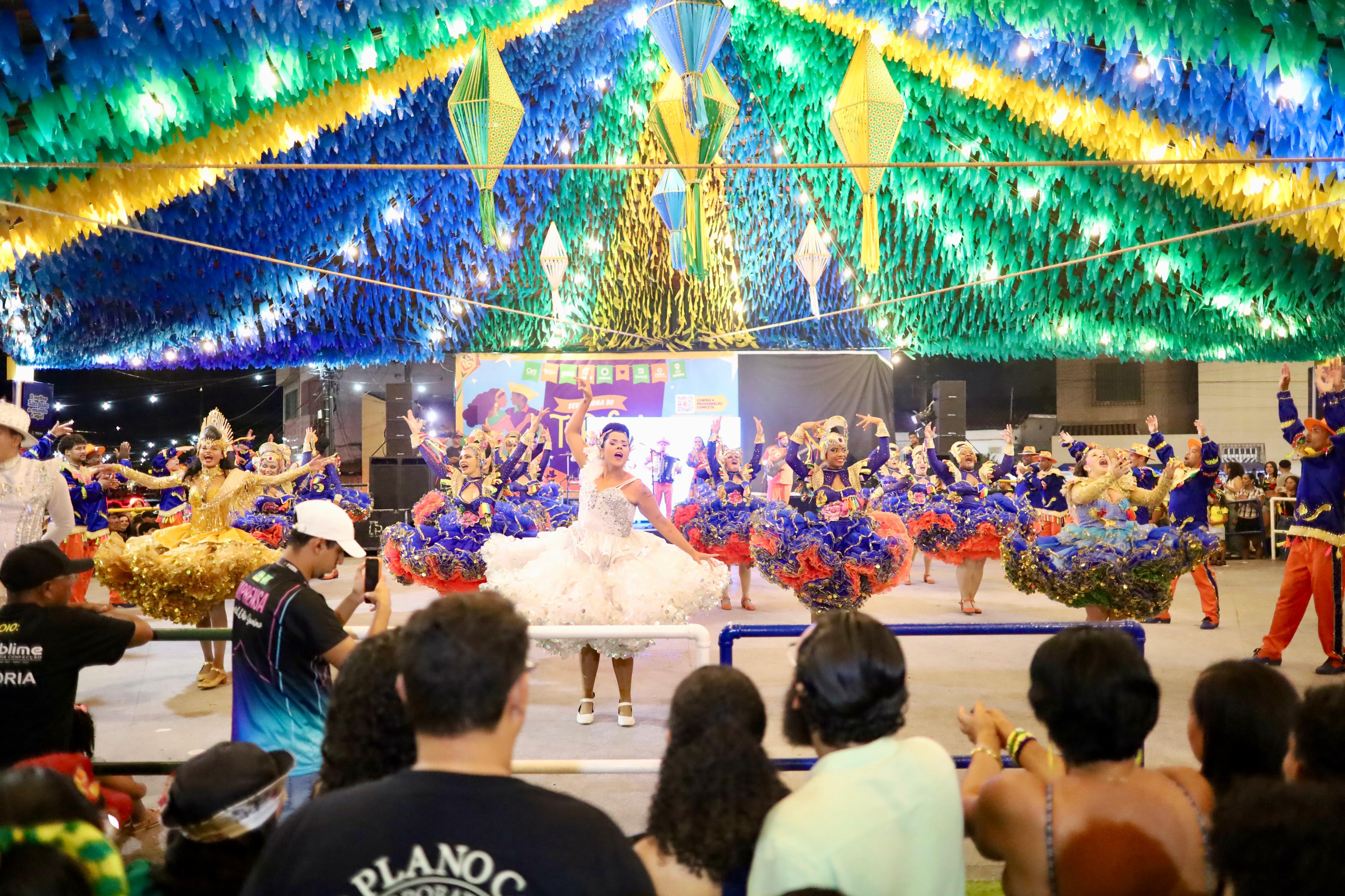 Quadrilha Junina Meu Xodó fez um público entender por que Sergipe é o “país do forró” / Foto: Max Carlos/Setur