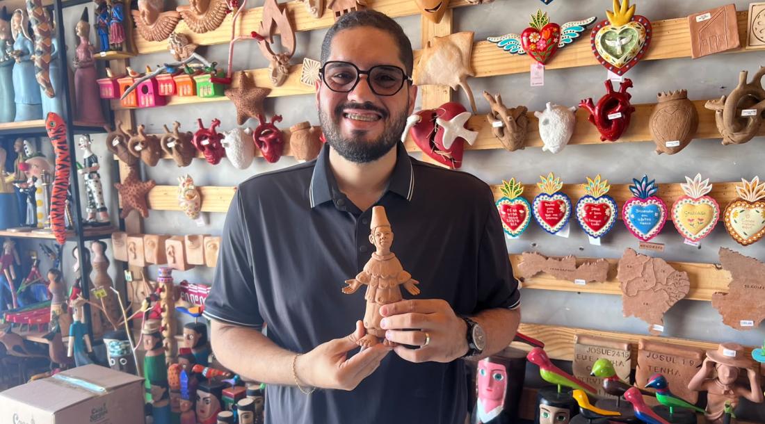 O empresário Bruno Dantas disse que o artesanato sergipano representa a identidade cultural e o sentimento de pertencimento da população / Foto: Autimira Menezes/Setur