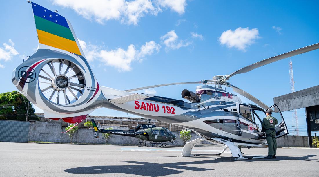 Aeronave do Samu 192 Sergipe reforça atendimento aeromédico no estado// Foto : Thiago Santos